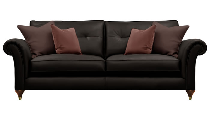 Parker Knoll Arlington Grand Leather Sofa in Black